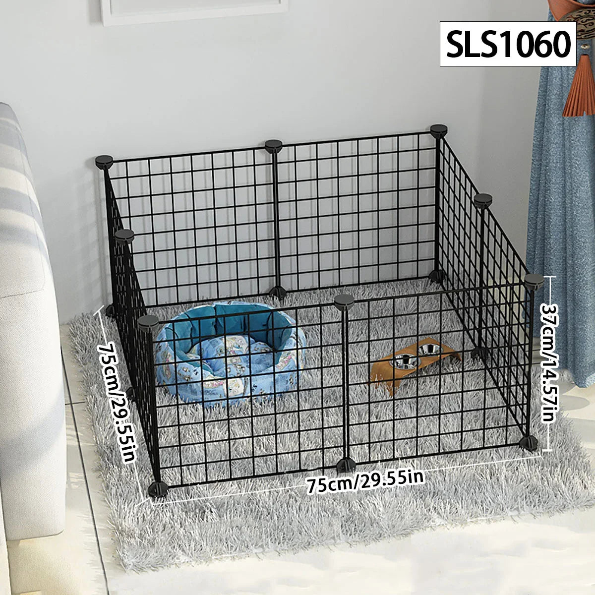 Dog cage Wire mesh fence indoor teddy animal escape barrier - Majestic Pet Kingdom