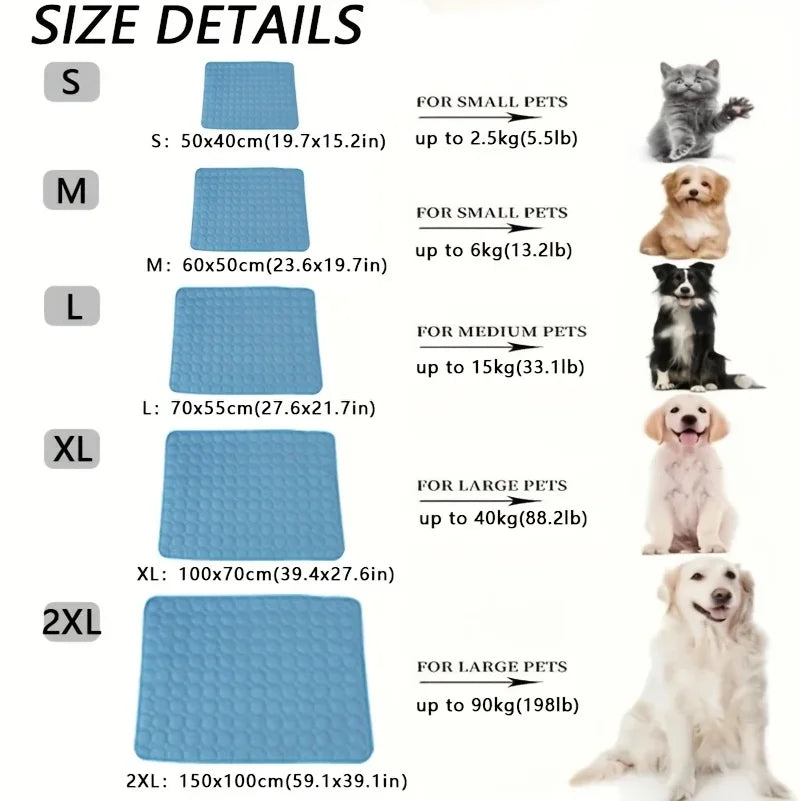 Dog Cooling Mat Outdoor Indoor Extra Large Summer Bed Ice Pad
