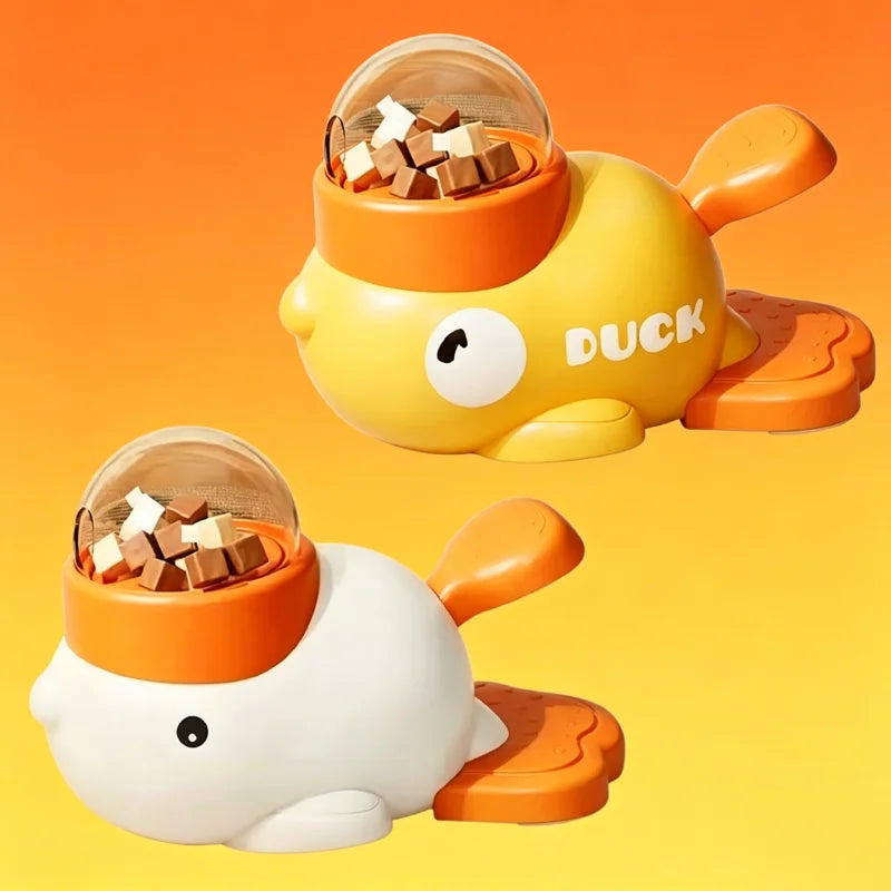 Dog 2-in-1 Interactive Toy Pet Automatic Food Treat Dispenser Cartoon Duck Design Slow Food Pet Snack Feeder for Dog Training - Majestic Pet Kingdom