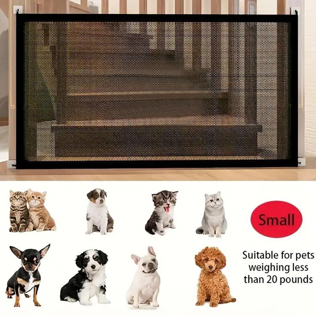 Pet Safety Gate Folding Mesh Barrier Isolated Network Playpen