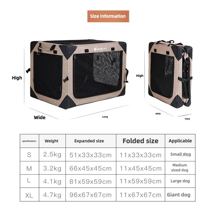 Dog Crate Travel Foldable Pet Crate for Puppy/Small Dog 18 Lbs Soft Cat Carrier Fit for Indoor & Outdoor/Car Back Seat/Trunk - Majestic Pet Kingdom