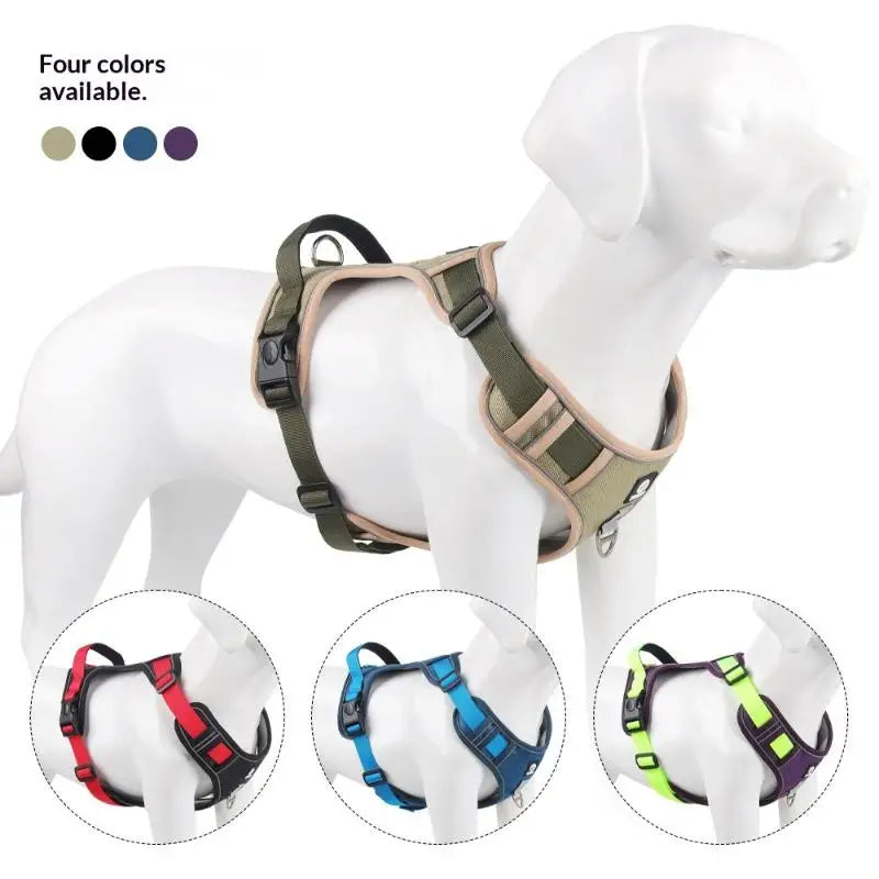 Dog Harness Reflective Midium Large Dogs Tactical Vest Adjustable Harness Oxford Cloth Vest Training Hound Pet Accessoires - D | Purrfect Pet Kingdom