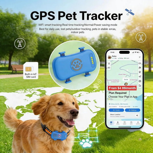 Dog GPS Tracker 4G Real-Time Waterproof IP67 Collar Device