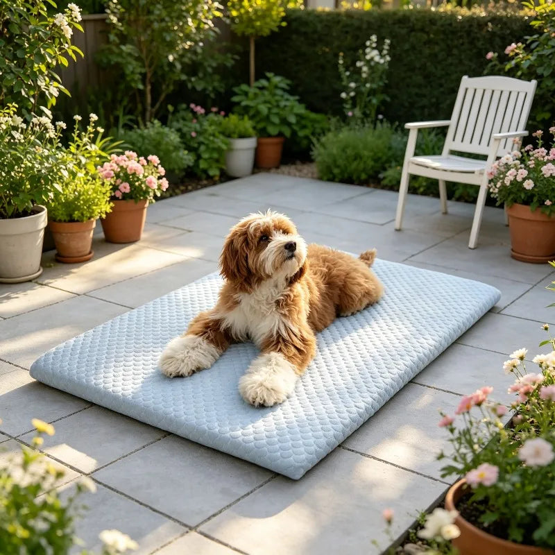 Dog Cooling Mat Summer Ice Silk Breathable Washable Pad