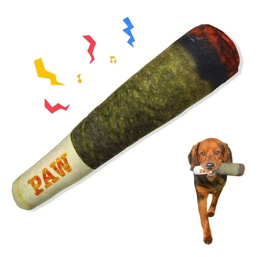 Funny Interactive Dog Toys - Cigar Design Plush Squeaky Pet Toys | Majestic Pet Kingdom™