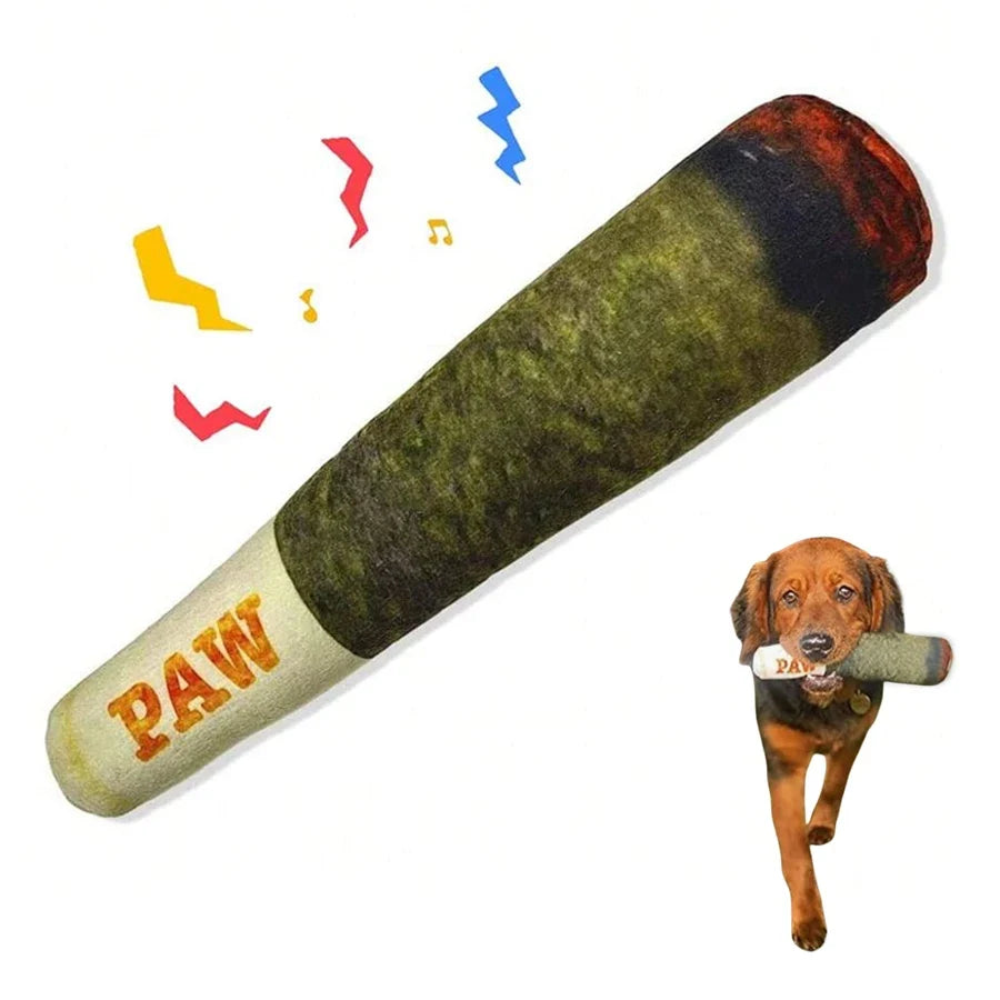 Funny Interactive Dog Toys - Cigar Design Plush Squeaky Pet Toys | Majestic Pet Kingdom™