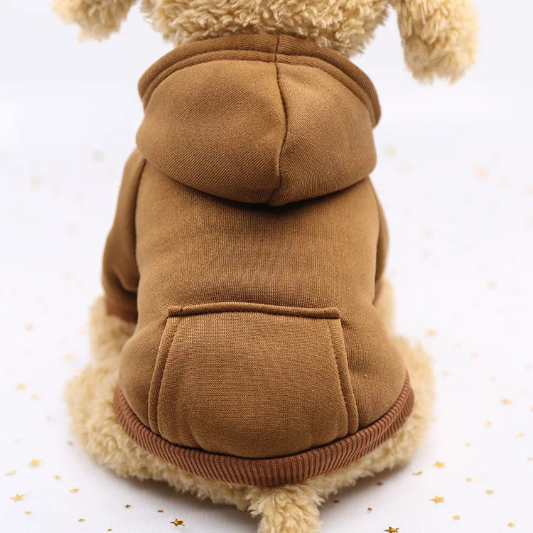 Pet Dog Clothes For Small Dogs Clothing Warm Clothing for Chihuahua Coat Puppy Outfit Pet Clothes for French Bulldog Hoodies - Wine red | Purrfect Pet Kingdom