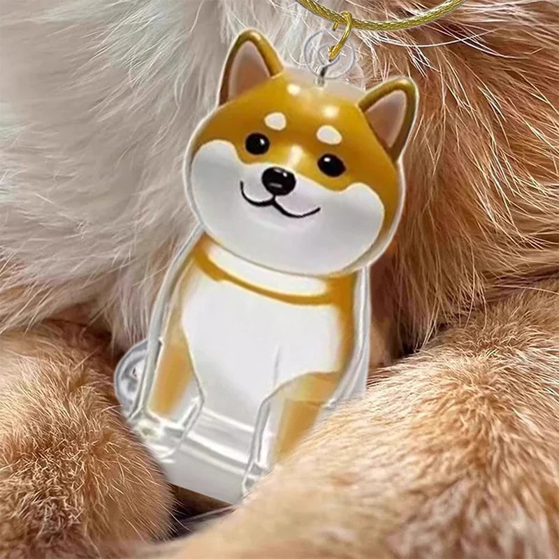 Clear Pet Hair Memorial Keepsake Capsule | Dog Fur Container Keychain
