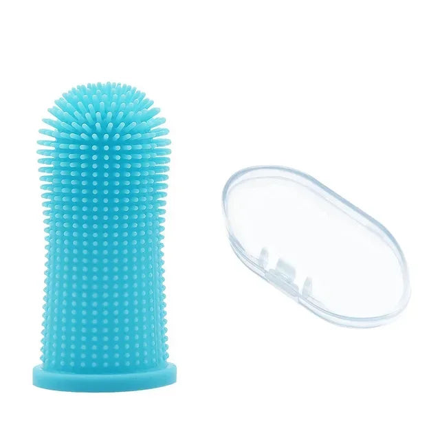 Soft Pet Finger Toothbrush | Dog Teeth Cleaning Breath Care Nontoxic Silicone