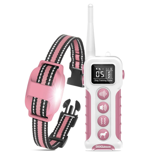 Dog Training Collar No-Shock 3300ft Remote Vibration Beep Band