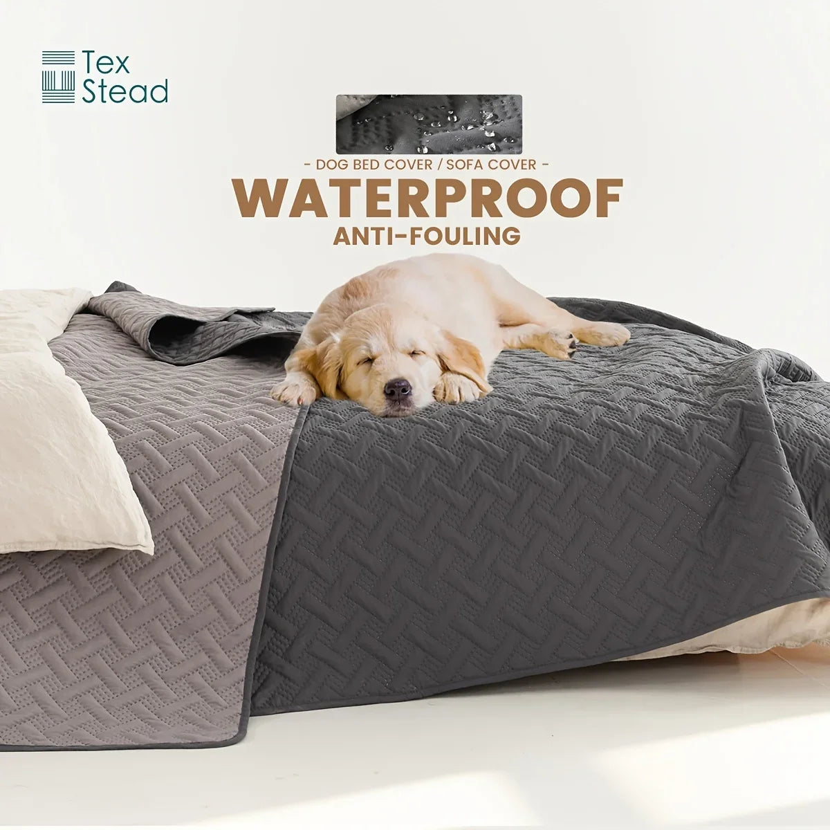 Brick Pattern Anti-Hair Pet Mat, Reversible Waterproof Dog Cushion | Majestic Pet Kingdom™
