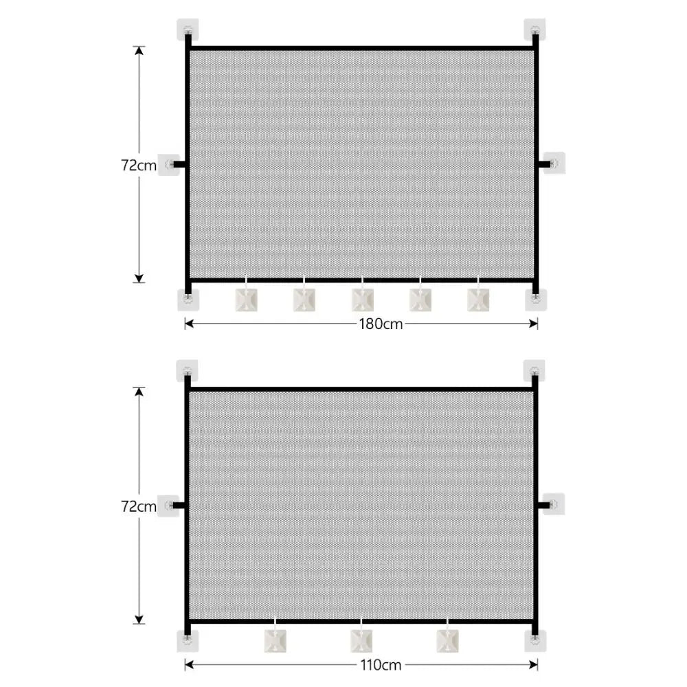 Retractable Pet Barrier Mesh Gate Folding Anti-Escape Dog Safety