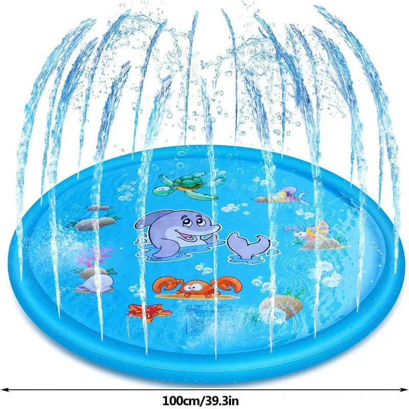 65/100cm Thickened Dog Spray Water Play Mat Cat Playmat Letter Dolphin