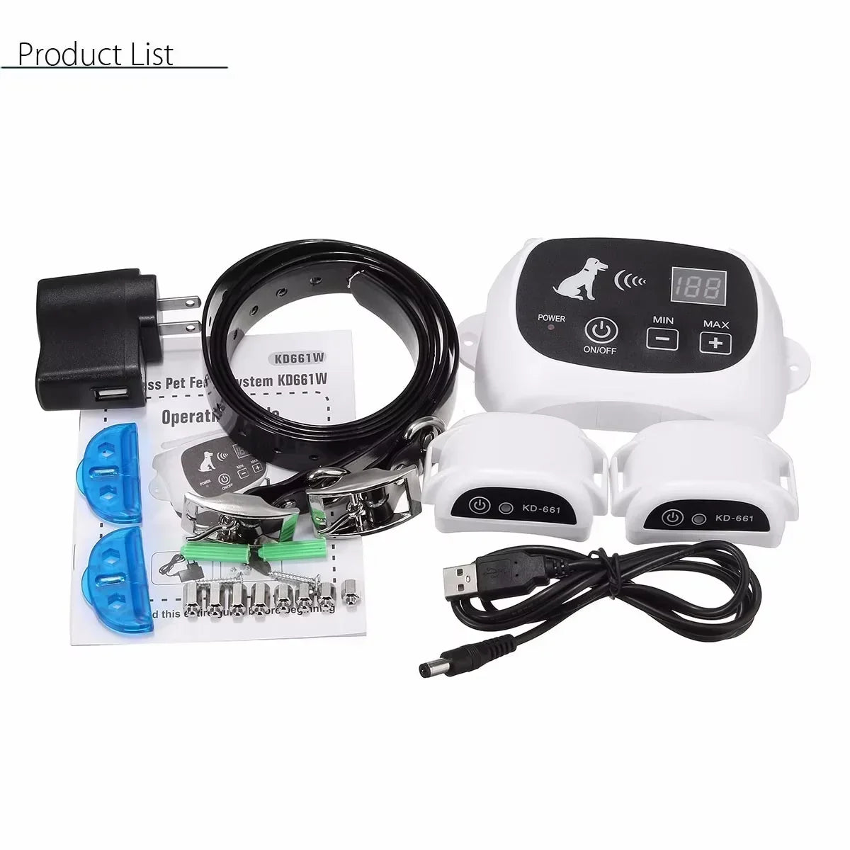 Wireless Dog Fence 500m Waterproof Electric Training Collar