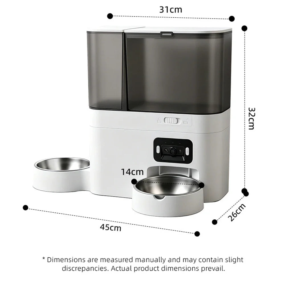 Automatic Camera Automatic Pet Feeder Water Fountain WIFI APP Video Smart Dog 5L Food Dispenser 3L Gravity Water Drinker Bowl - Majestic Pet Kingdom