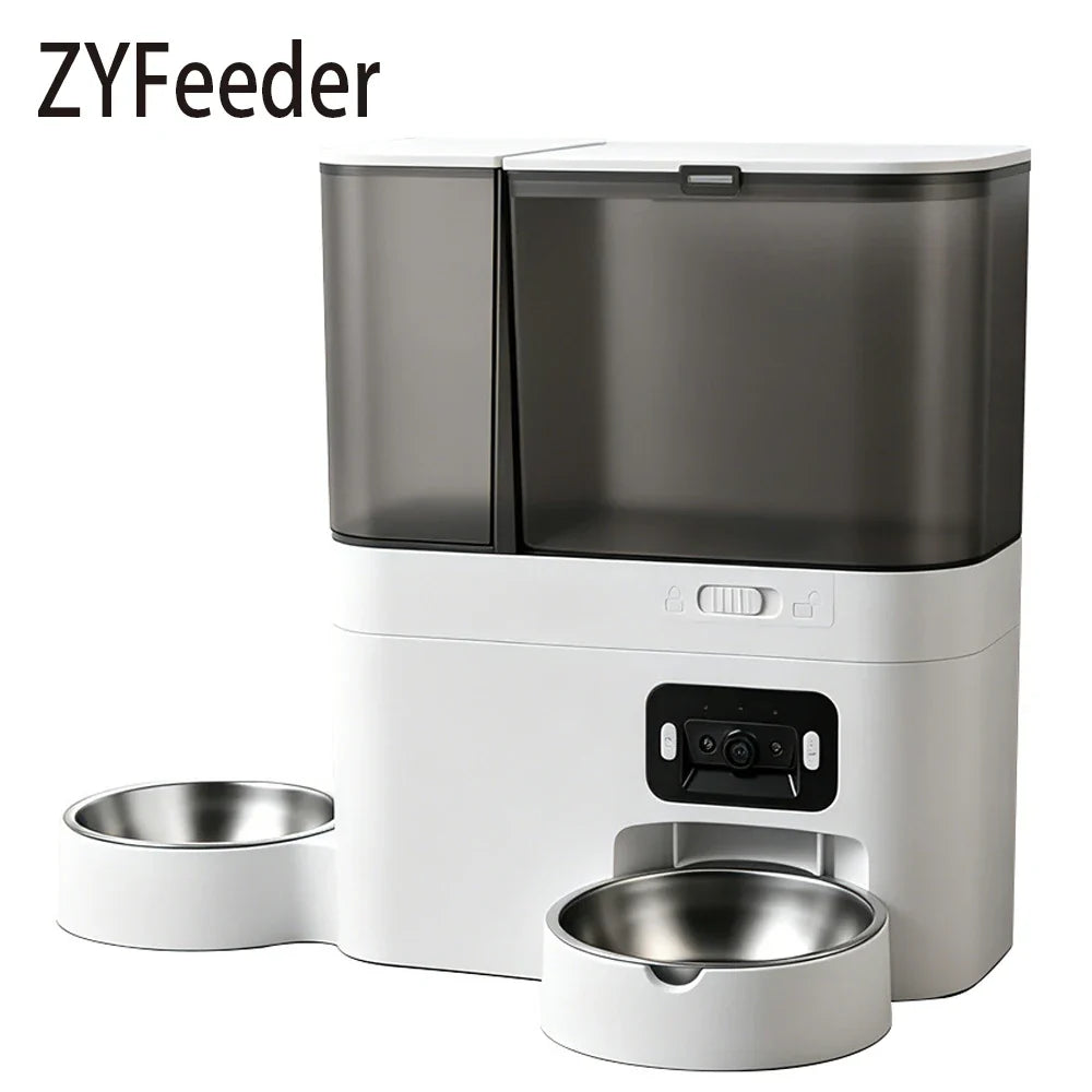 Pet Food and Water Dispenser 5L+3L Button WiFi Camera Tuya APP | Majestic Pet Kingdom™