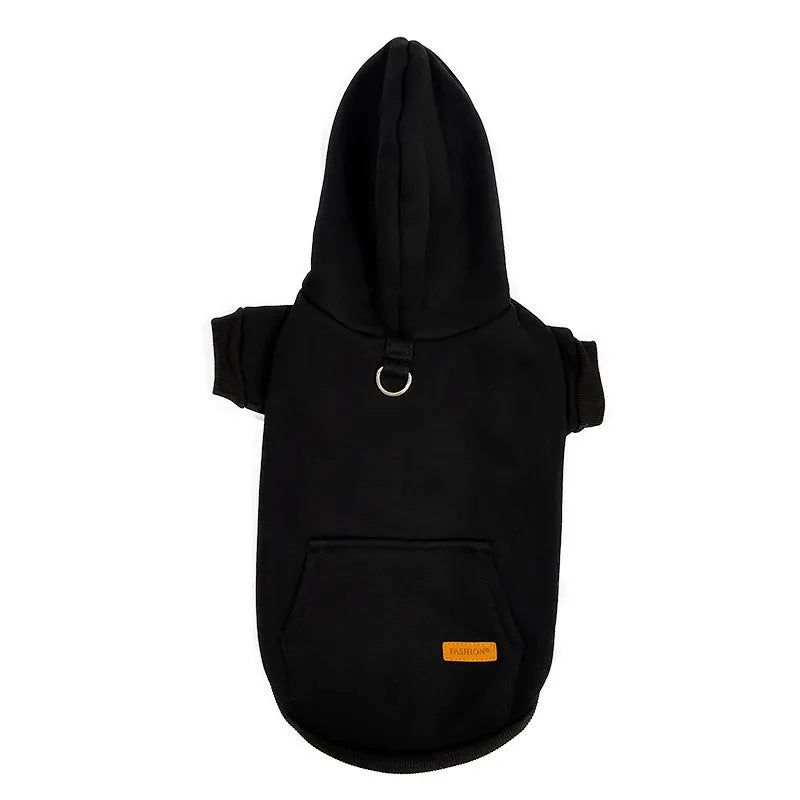Winter Dog Clothes for Small Dogs Warm Fleece-Lined Hoodie Cozy Cotton Pullover Sweater Puppy Cute Pet Outfits for Cold Weather - Majestic Pet Kingdom