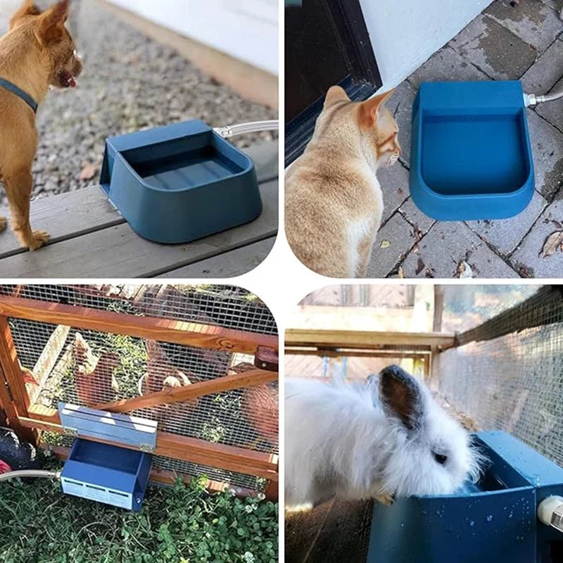 Dog Automatic Water Bowl Dispenser with 1.5m Water Hose 2L Outdoor Auto Fill Pet Water Dispenser for Animal Cat Chickens Rabbits - Majestic Pet Kingdom