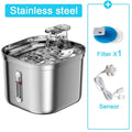 Stainless Steel Automatic Pet Water Dispenser Cat Drinking Fountain With Sensor Filter Cats Dog Ultra Quiet Pump Water Foutain - Majestic Pet Kingdom