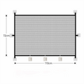 Retractable Pet Barrier Mesh Gate Folding Anti-Escape Dog Safety