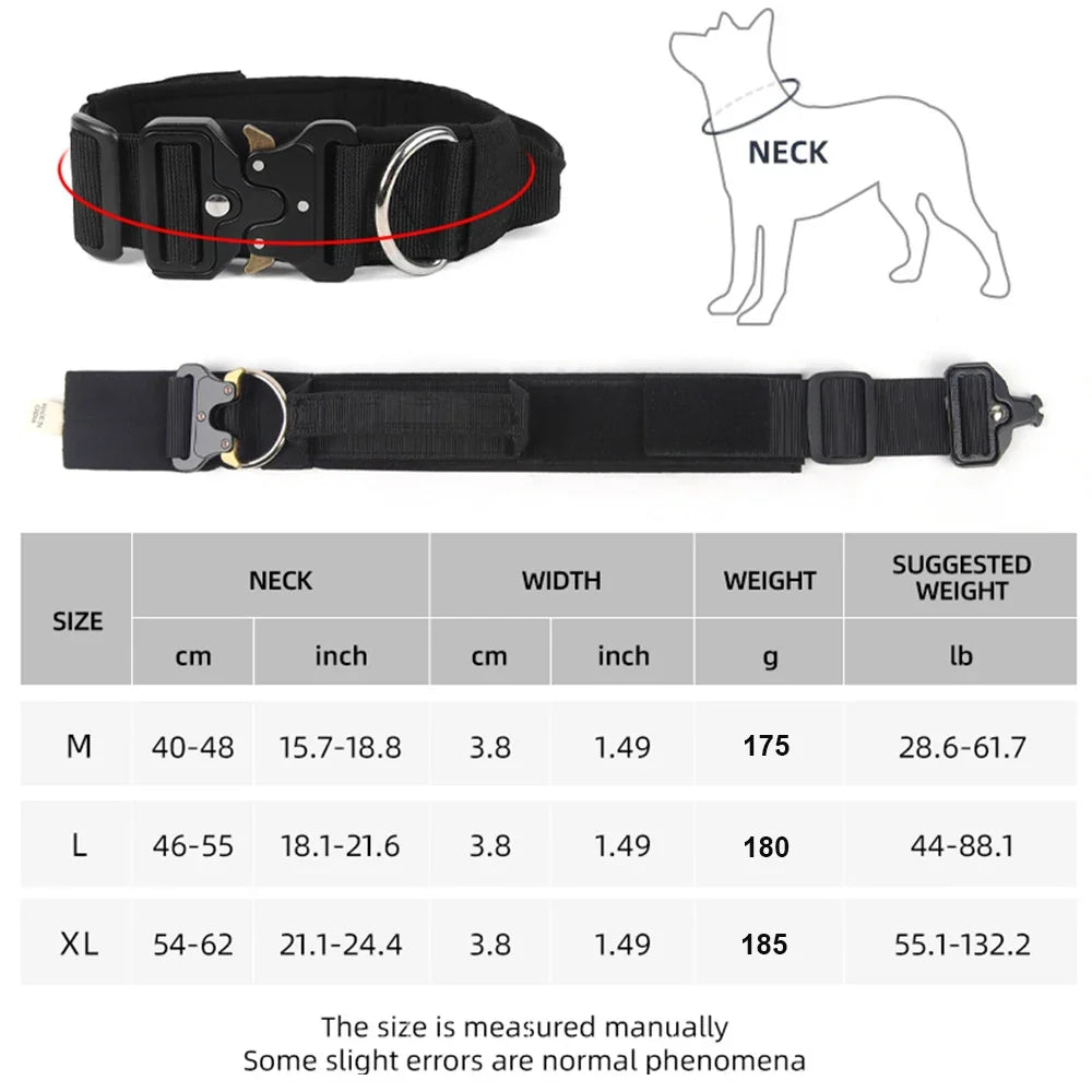 Tactical Dog Collar for Medium to Large Dogs 8 Colors Pet Collar Durable Comfortable Harness for Training And Control - Green | Purrfect Pet Kingdom