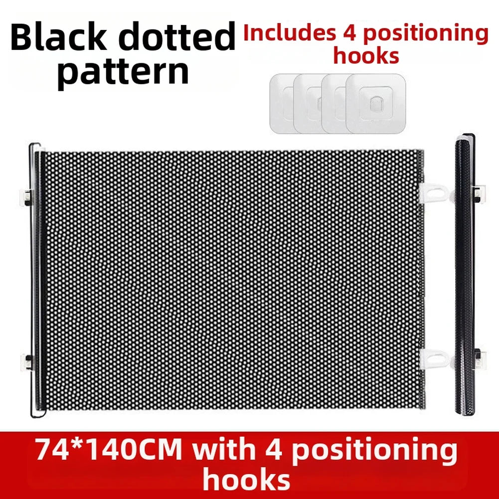 Retractable Pet Fence For Dogs And Cats Indoor Balcony Barrier Portable Playpen Safety Gate Black Home Building Hardware - Majestic Pet Kingdom