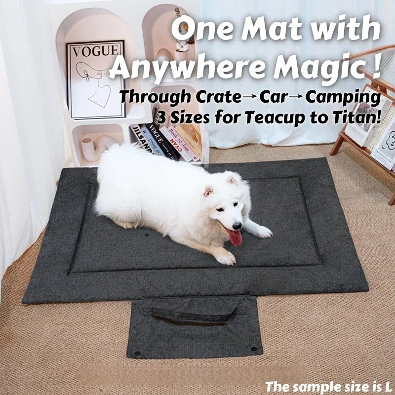 Pet Bed Mat All-Season Portable Outdoor Waterproof Chew Safe