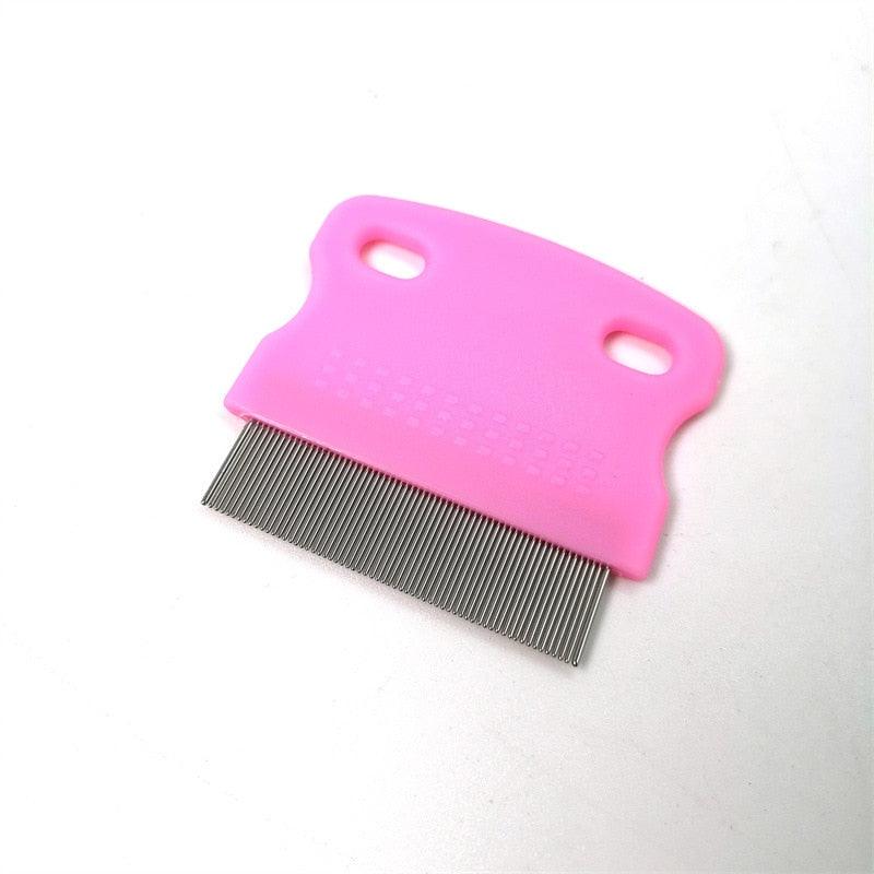 Dog Flea Comb Stainless Steel Fine-Tooth Lice Remover Brush - Detail Angle 2 | Majestic Pet Kingdom