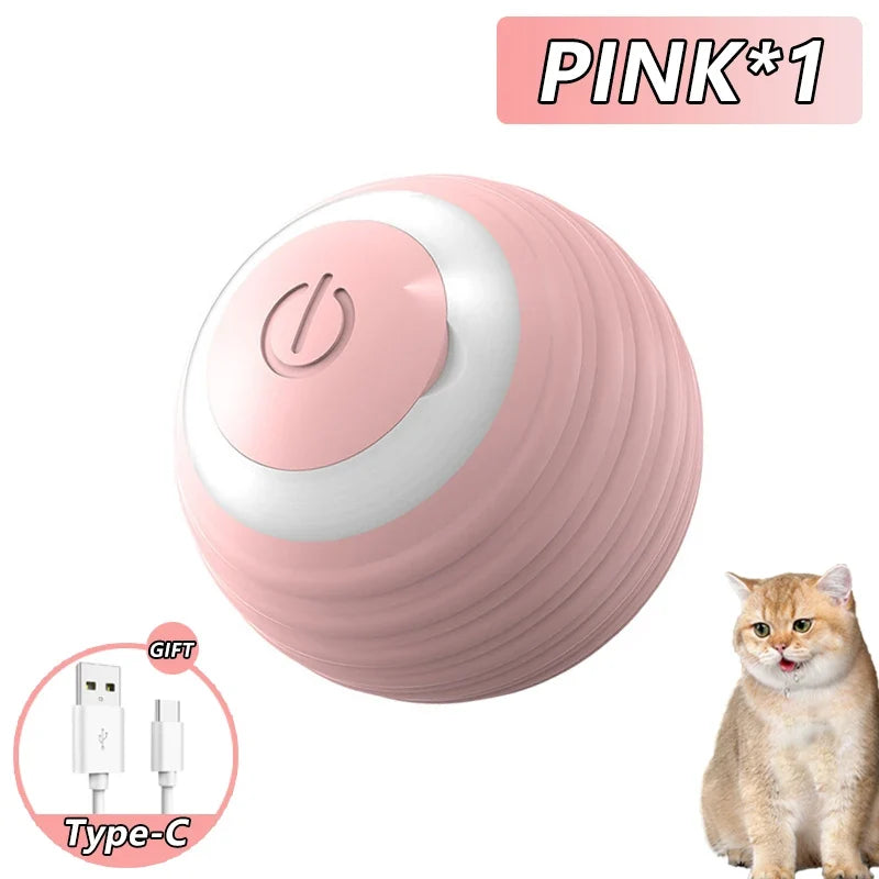 Interactive Cat Ball | Automatic Rolling Toy with Motion Sensors