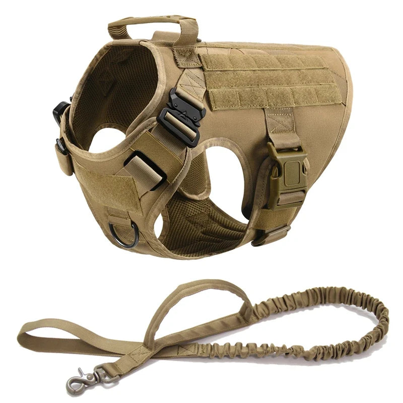 Tactical Military Vest Pet German Shepherd Golden Retriever Tactical  Training Dog Harness and Leash Set For All Breeds Dogs - Green 5 piece set | Purrfect Pet Kingdom