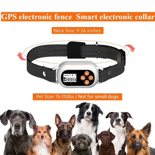 Dog Fence GPS Wireless Smart Enclosure Waterproof Shock Collar