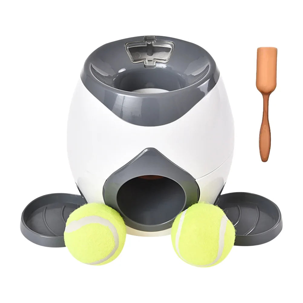 Dog Ball Launcher Automatic Food Reward Slow Feeder Toy