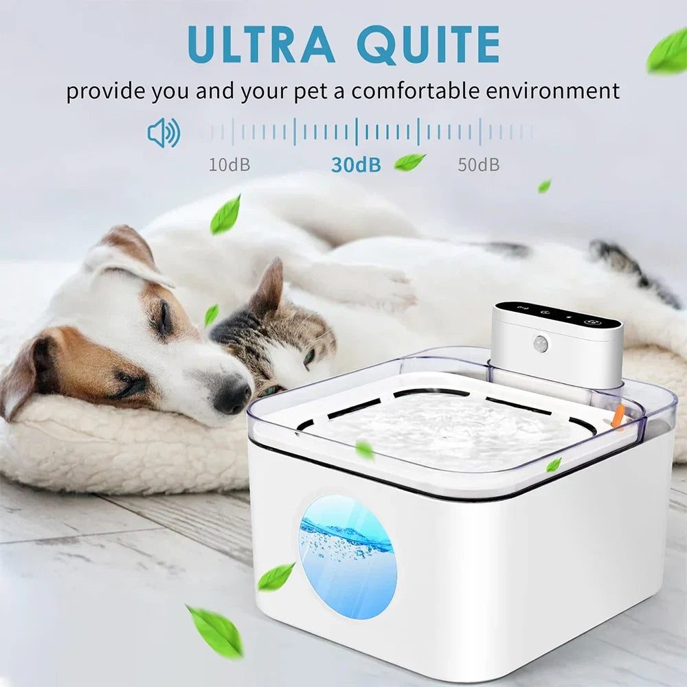 3L Automatic Cat Water Fountain USB Cable/Battery Operated Smart Sensing Sensor Dog Cat Dispenser Pet Cats Drinker with Filter - Majestic Pet Kingdom