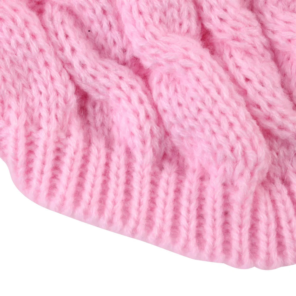 Dog Sweater Classic Solid Cable Knit Warm Winter Pullover Top - Detail Angle 6 | Majestic Pet Kingdom
