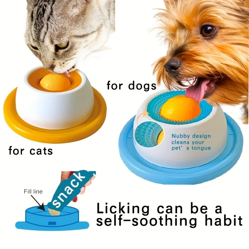 Dog Lick Mat Silicone Slow Feeder Anxiety Relief Snack Plate Pad - Main Feature View | Majestic Pet Kingdom