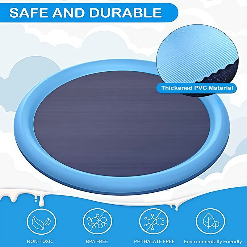65/100cm Thickened Dog Spray Water Play Mat Cat Playmat Letter Dolphin