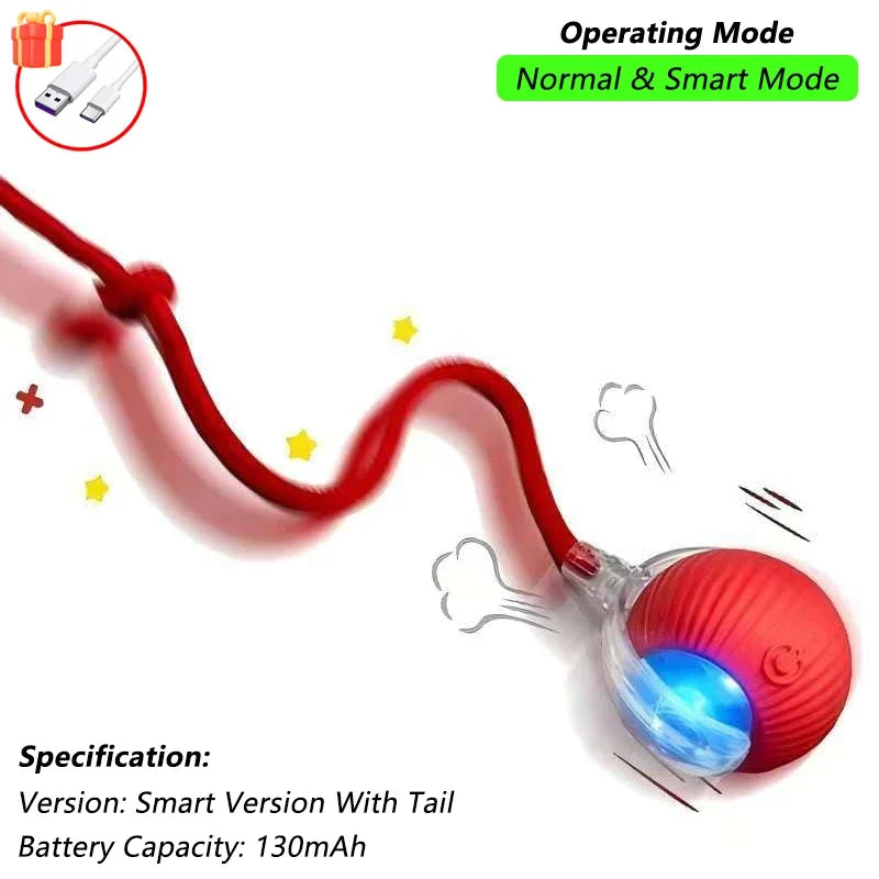 Interactive Smart Cat Toy Ball | Automatic Rolling Ball with Obstacle Avoidance
