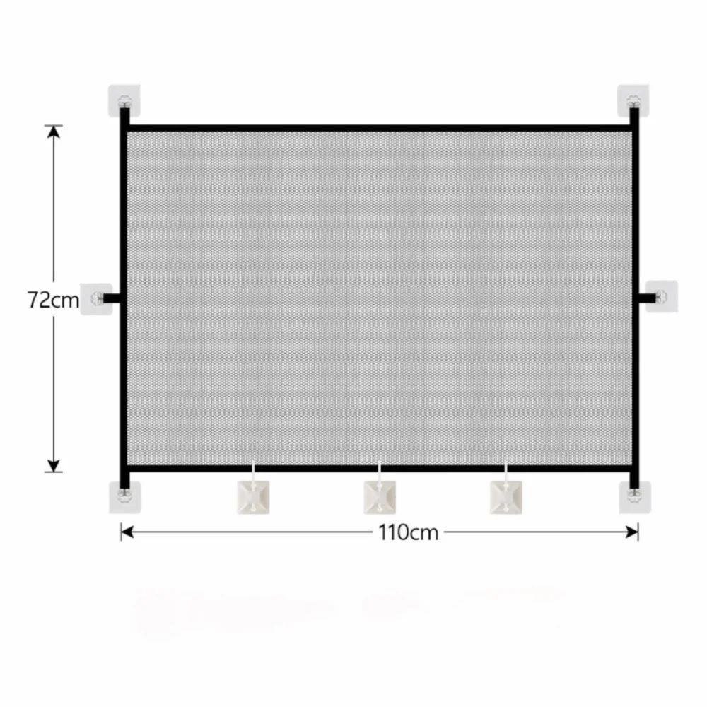Retractable Pet Safety Gate Portable Folding Mesh Barrier Hooks | Purrfect Pet Kingdom