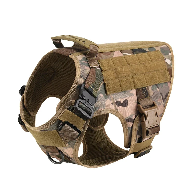 Tactical Military Vest Pet German Shepherd Golden Retriever Tactical  Training Dog Harness and Leash Set For All Breeds Dogs - Black 4 piece set | Purrfect Pet Kingdom