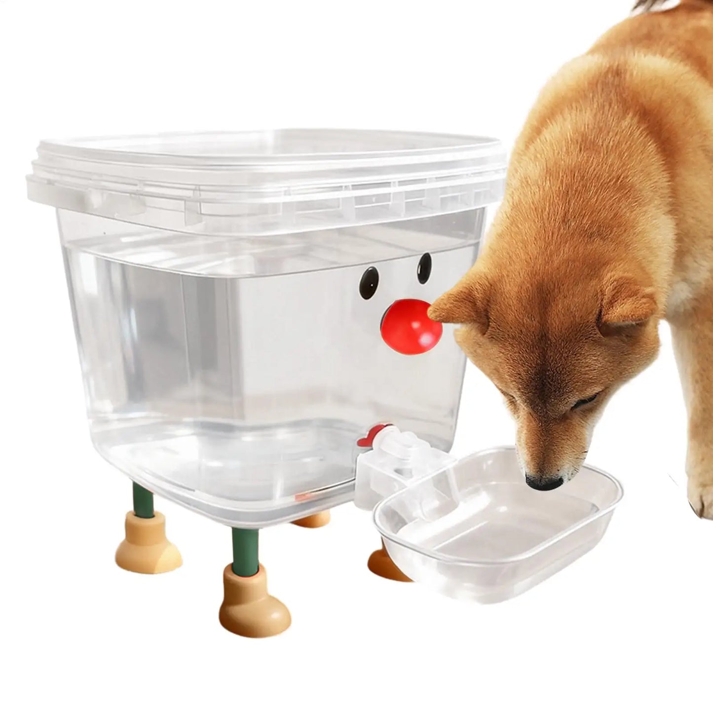 Majestic Pet Kingdom - 3/5L Automatic Pet Water Dispenser Smile Face Auto Cat Dog Fountain Bowl Large Capacity Pet Water Feeder for Home Indoor Use View 5