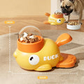 Dog 2-in-1 Interactive Toy Pet Automatic Food Treat Dispenser Cartoon Duck Design Slow Food Pet Snack Feeder for Dog Training
