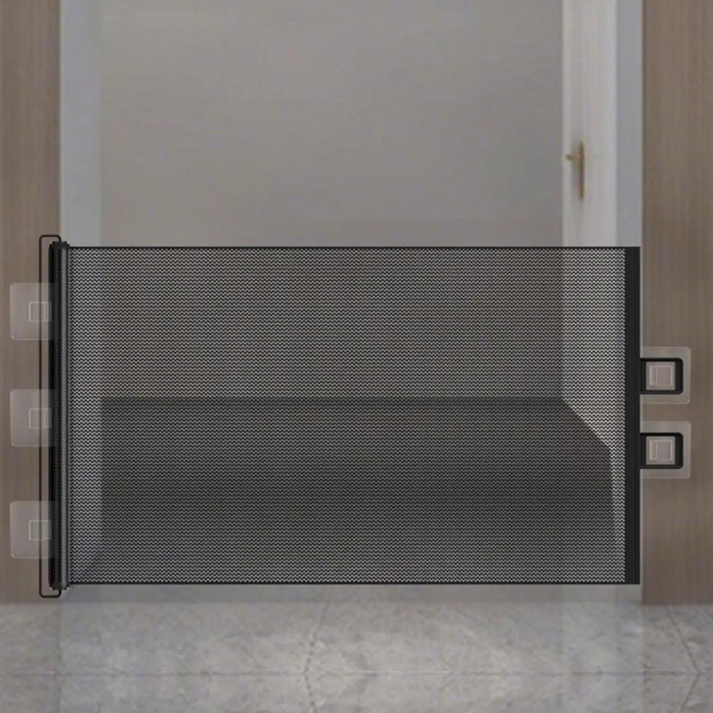 Retractable Pet Gate Dog Retractable Gate No-Drill Childproof Net Fence Cat Baffle for Indoor Staircase Patio Fireplace Deck - 180x80cm | Purrfect Pet Kingdom