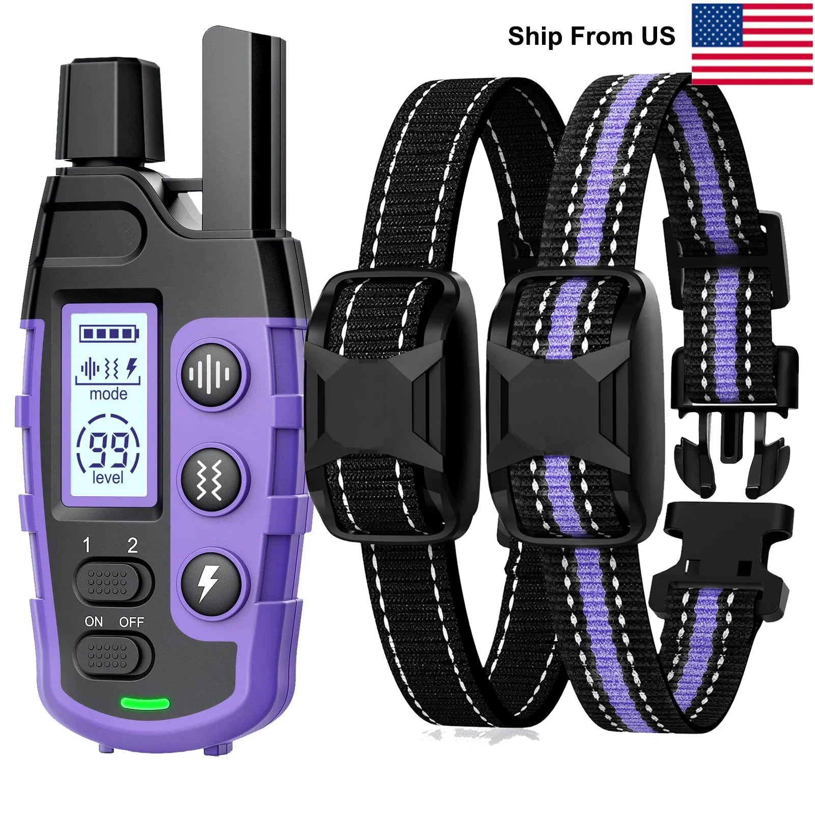 WXRPETH Dog Training Collar Remote Waterproof Shock Beep Vibration - Majestic Pet Kingdom