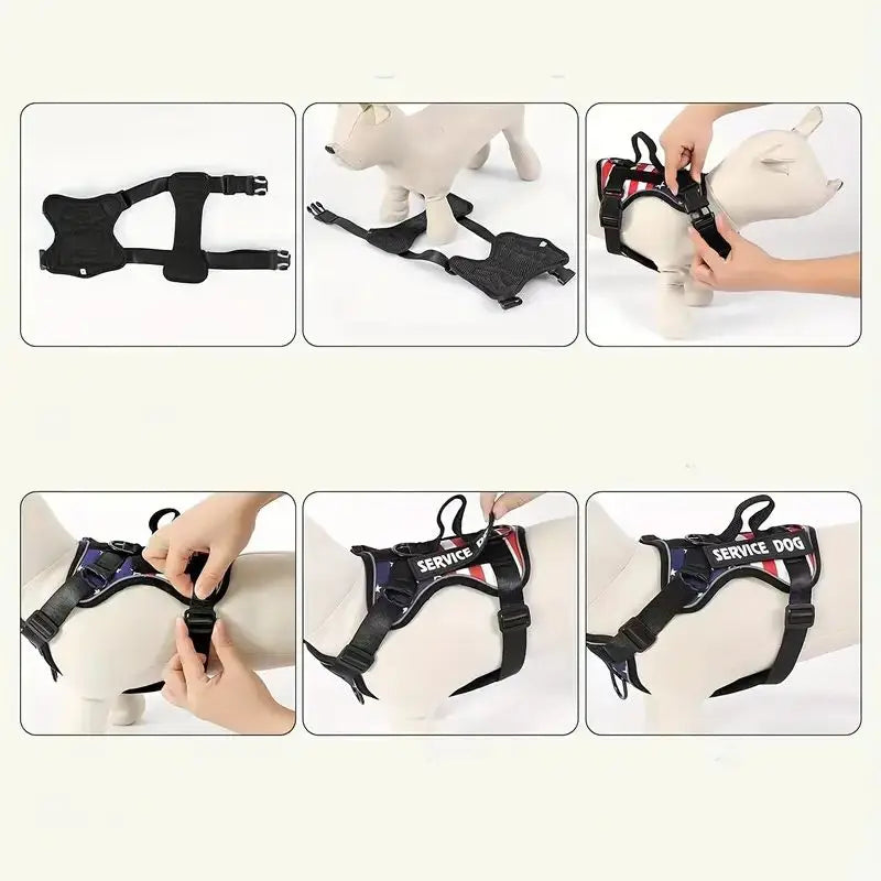 Dog Harness And Leash Set, Escape Proof No Pull Dog Vest Harness With Reflective Dog Walking Traction Rope - Majestic Pet Kingdom