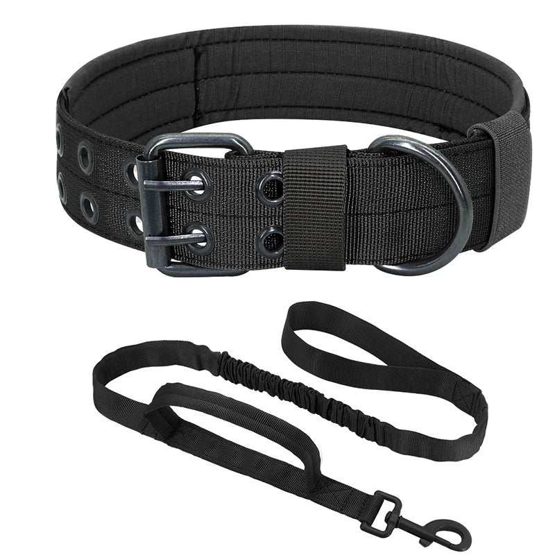 Majestic Pet Kingdom - Adjustable Sturdy Tactical Dog Collar with Leash Set for Medium to Large Dogs Anti-Bite Durable Neck Collar For Strong Dogs View 6