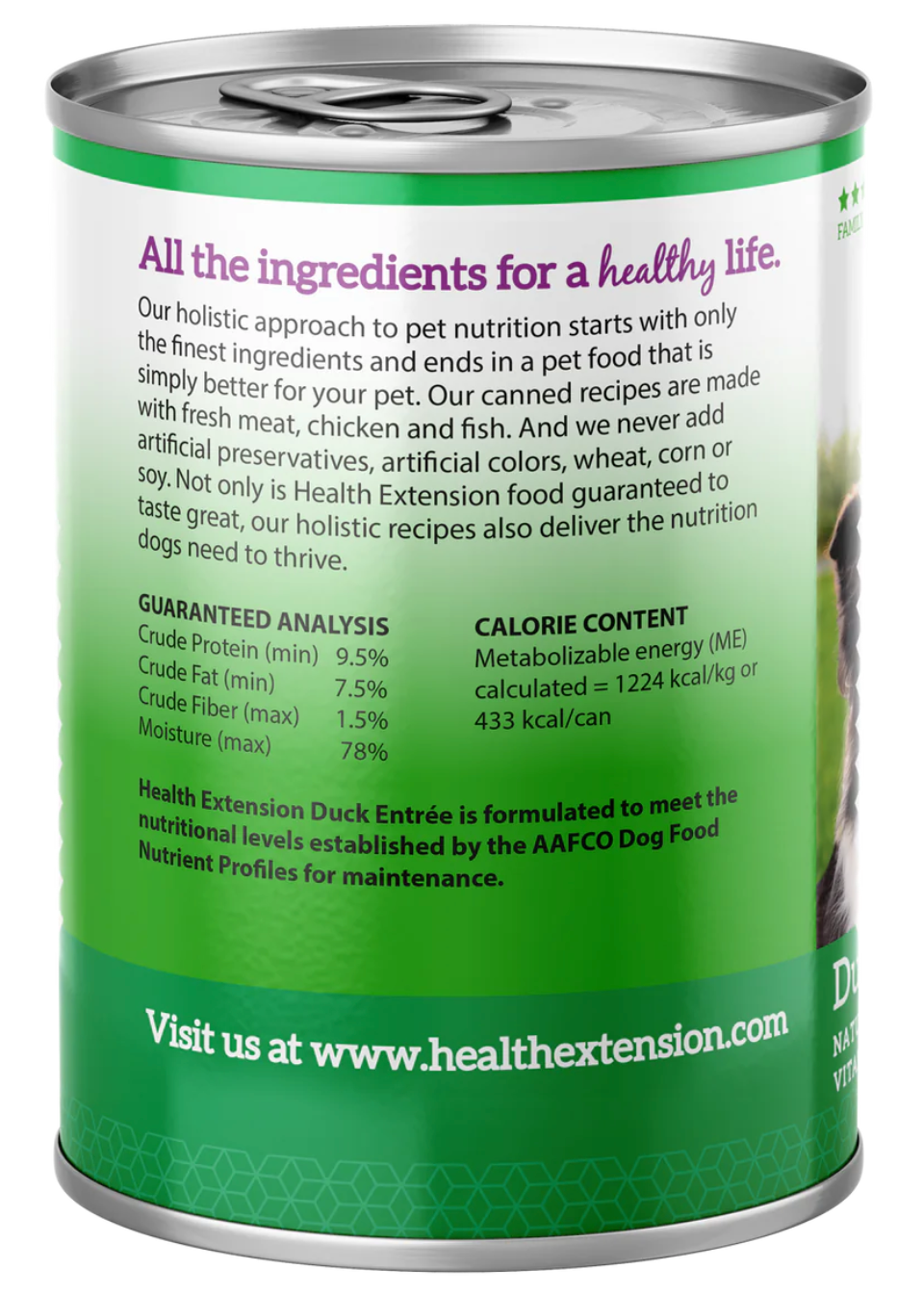 Health Extension All Life Stages Grain Free Duck Entree Wet Dog Food (12.5oz) - Majestic Pet Kingdom