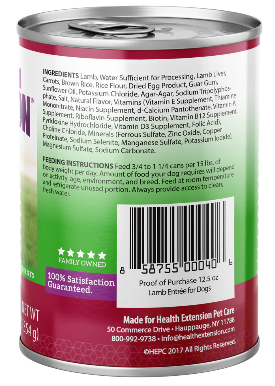 Health Extension All Life Stages Grain Free Lamb Entree Wet Dog Food (12.5oz) - Majestic Pet Kingdom
