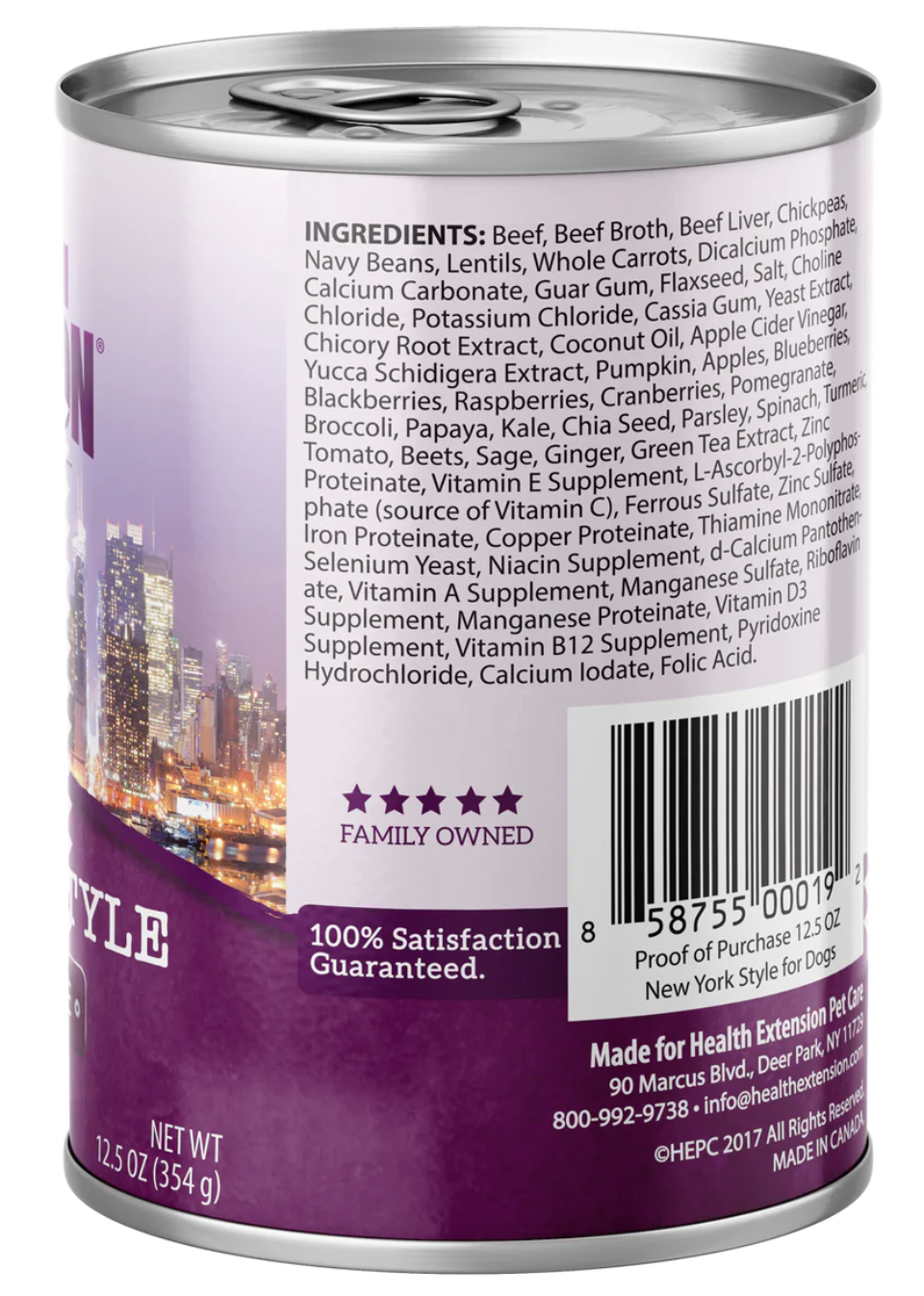 Health Extension All Life Stages Grain Free New York Style Beef Wet Dog Food (12.5oz) - Majestic Pet Kingdom