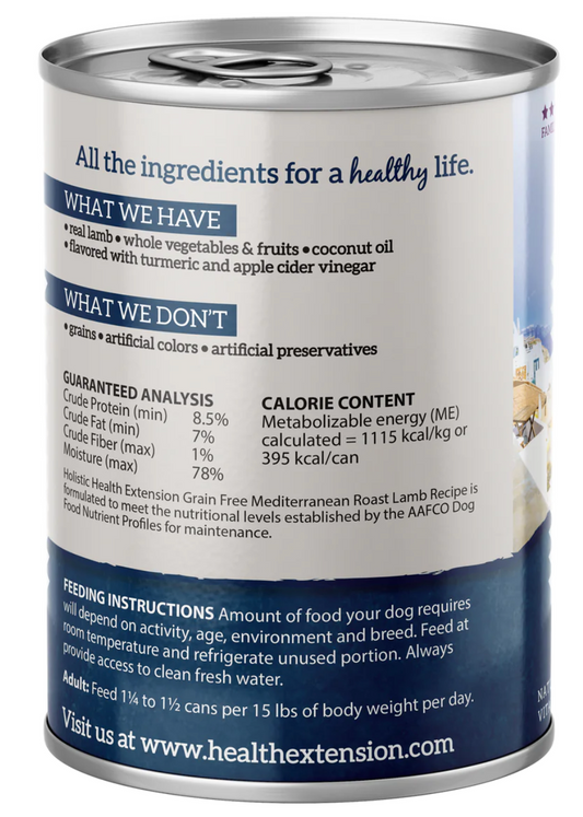 Health Extension All Life Stages Grain Free Mediterranean Wet Dog Food (12.5oz) - Majestic Pet Kingdom