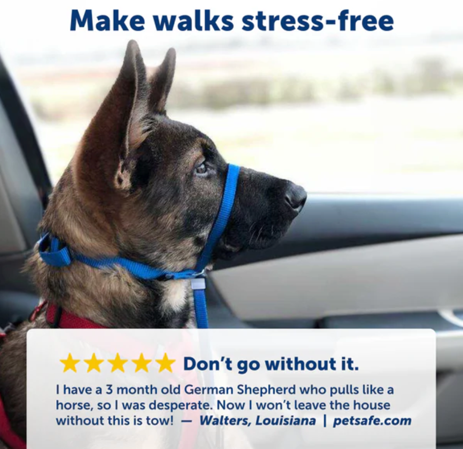 Petsafe Gentle Leader® Headcollar, No-Pull Dog Collar Black Small